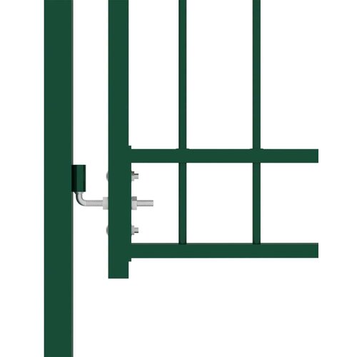 VidaXL Vrata za ograjo s konicami jeklo 100x100 cm zelena, (20982298) Slike