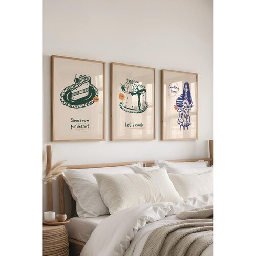 WALLXPERT Č-300552 - 3040 set dekorativnih slika u više boja (3 komada) Cene