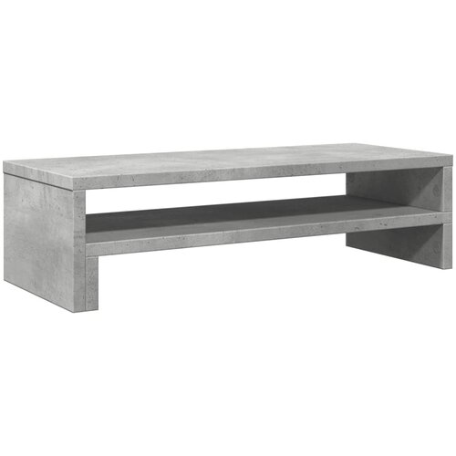  Stalak za monitor siva boja betona 54x22x15 cm drveni Slike
