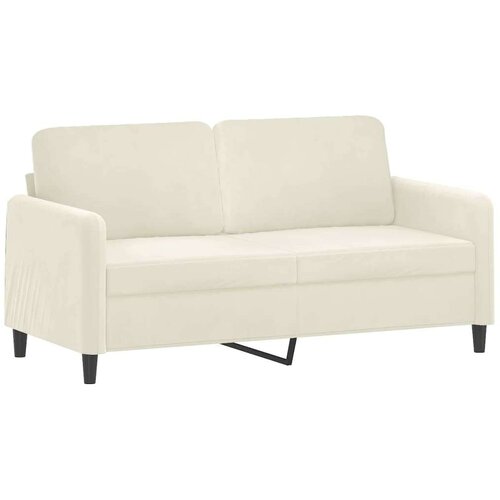 vidaXL Dvosjed s ukrasnim jastucima krem 140 cm baršunasti Cene