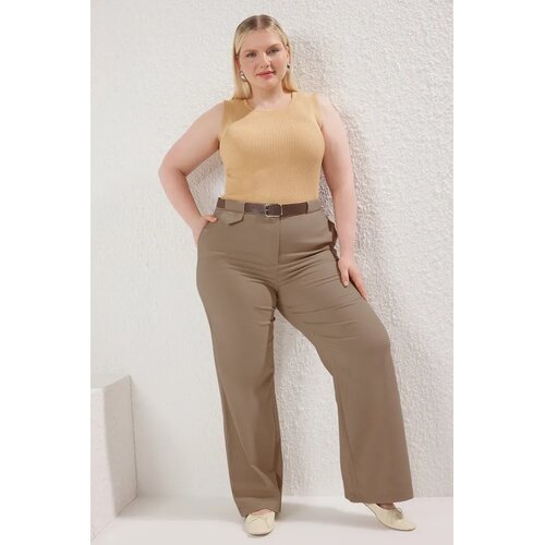Trendyol Ženske pantalone Tbbss25Ar00036, Bež Cene