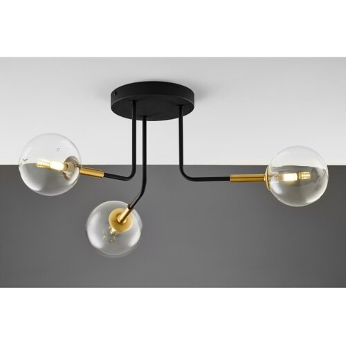 Jupiter 2039 - Luster na &amp;scaron;ipci BURANO 3xG9/10W/230V crna/zlatna/prozirna Slike