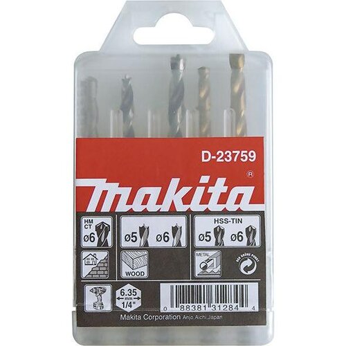 Makita 5-delni set svedrov (kovina, kamen, les) D-23759 Cene