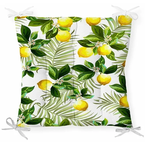 Minimalist Cushion Covers Sedežna blazina iz mešanice bombaža Lemon Tree, 40 x 40 cm