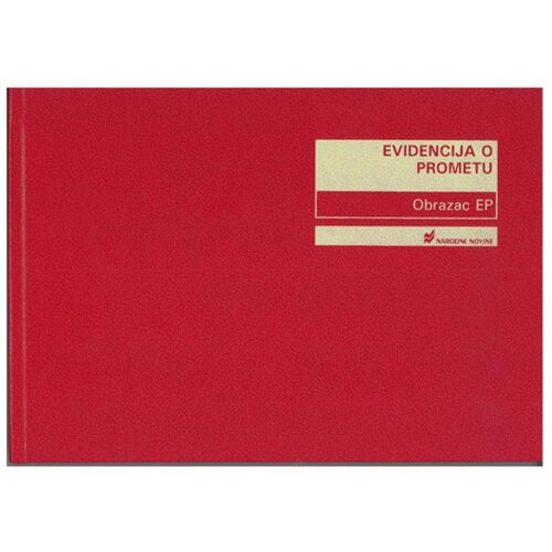 NARODNE NOVINE-UT IX-360 EVIDENCIJA O PROMETU (Obrazac EP); Knjiga 200 stranica, 29,7 x 21 cm Cijene