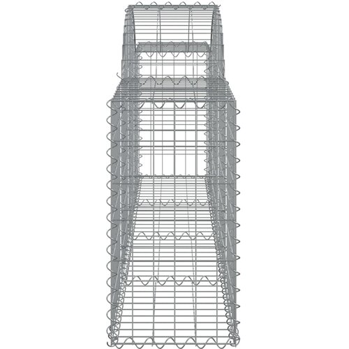  Lučne gabionske ko&amp;scaron;are 10 kom 200x30x60/80 cm pocinčano željezo Slike