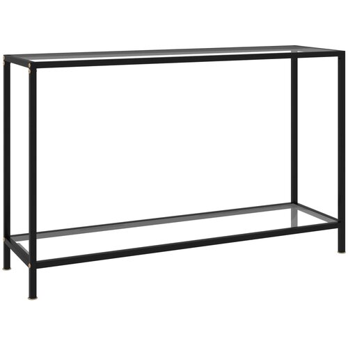 vidaXL Konzolna mizica prozorna 120x35x75 cm kaljeno steklo Cene