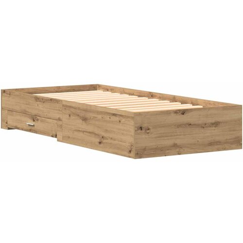 vidaXL Konstrukcija postelje Umetni hrast 100 x 200 cm Konstruiran les, (5000126065) Cene