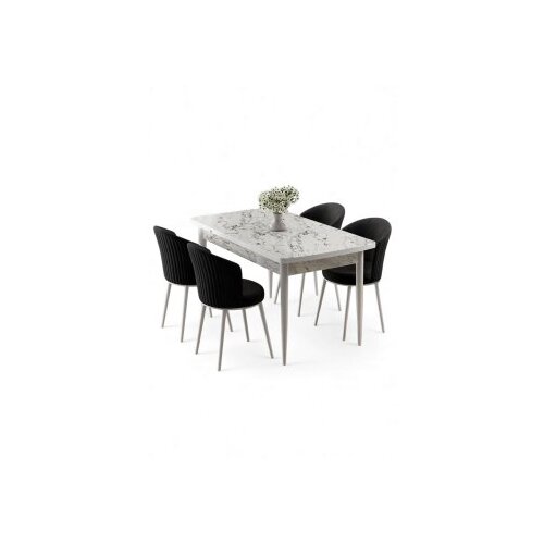 Hanah home trpezarijski set, 5 dijelova, crni Cijene