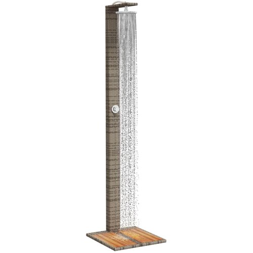  tu&amp;scaron; sivi 50x55x224 cm od poliratana i bagremovog drva Slike