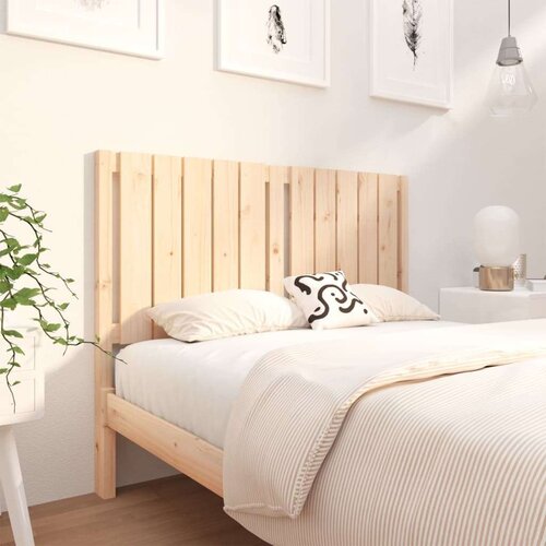  Uzglavlje za krevet 125 5 x 4 x 100 cm od masivne borovine Slike
