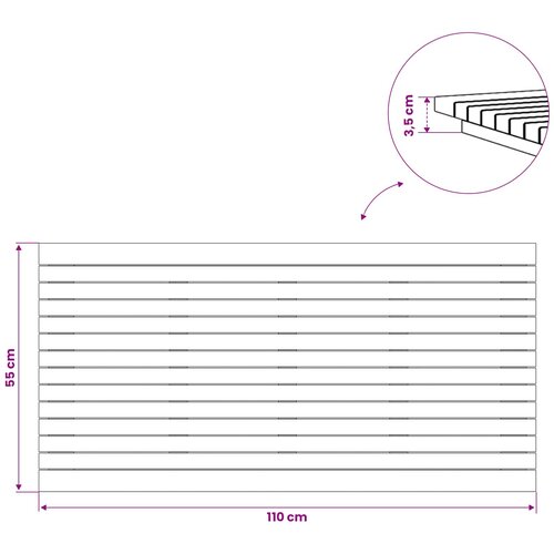  Gornji dio stola 110 x 55 x 3,5 cm Pravokutni Čvrsto teak drvo Slike