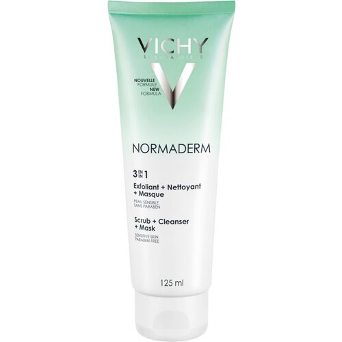 Vichy Normaderm 3in1 Scrub + Cleanser + Mask gel za čiščenje problematične kože 3v1 125 ml za ženske Cene