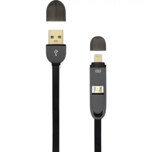 S Box KABEL USB A Muški -> MICRO USB + 8-pin iPh Muški 1 m Crni / RETAIL, (08-usb-2in1br)
