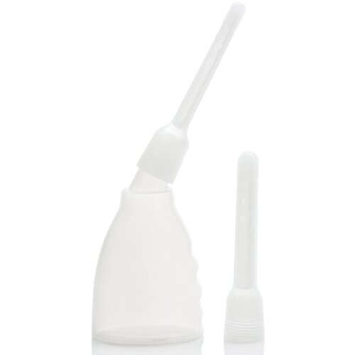SuperLove Ultimate Anal Douche with Anti Back-flow System &amp;amp; 2 Nozzles Clear Slike