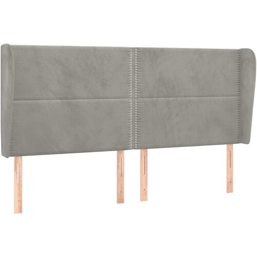 Maison Chic vzglavna omarica - nočna omarica - posteljna omarica z u&scaron;esi svetlo sivo 203x23x118/128 cm žamet, (21711215) Cene
