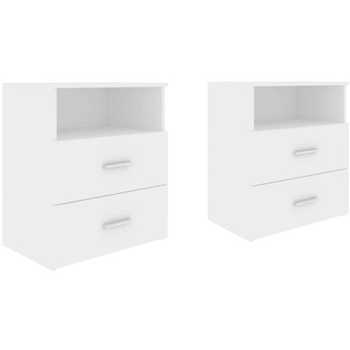 Maison Chic Dvo delni komplet Nočne omarice - Nočne mize bela 50x32x60 cm, (21690053) Cene