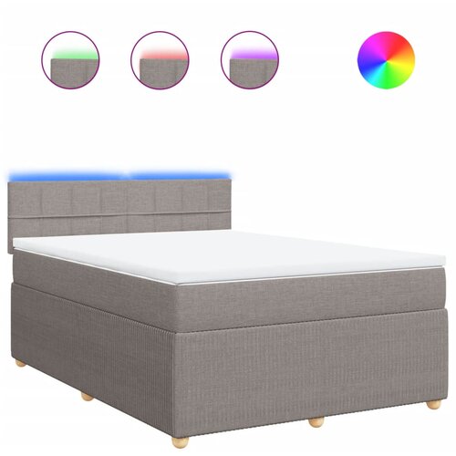 Maison Chic Box spring postelja - Vzmetna postelja z vzmetnico taupe 140x200 cm blago SL4419, (21887736) Cene