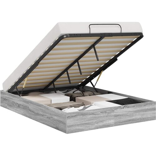  Otomanski krevet s pohranom Sivi Sonoma 193 x 120 x 25 cm Slike