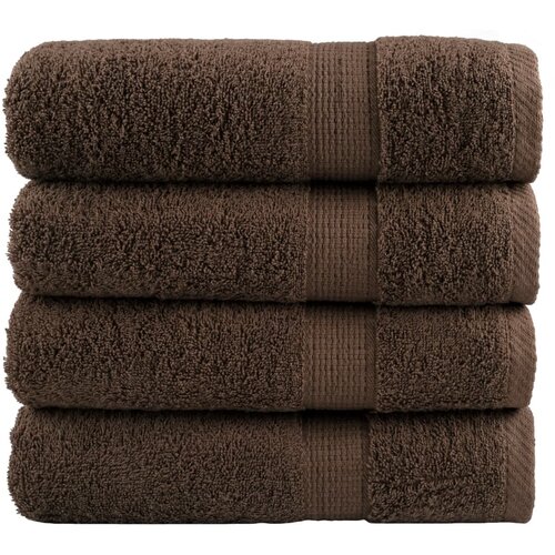 Furnova Premium kopalne brisače SOLUND 4 kosi rjava 100x150 cm 600 g/m2, (21916499) Slike