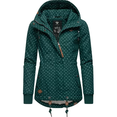 Ragwear Zimska jakna 'Danka' smeđa / tamno zelena / bijela