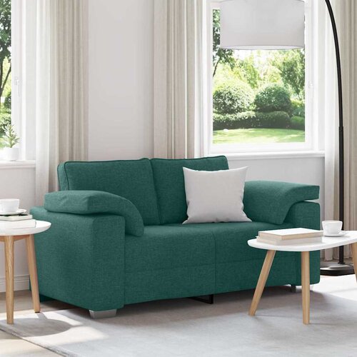 VidaXL Sofa s jastukom Tamnozelena 160 x 77 x 82 cm tkanina Slike