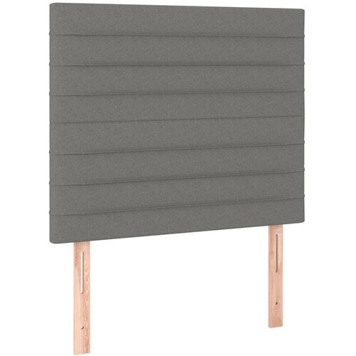  Krevet s oprugama i madracem tamnosivi 90x200 cm od tkanine Slike