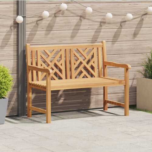 VidaXL Vrtna klop Rjava 228 x 60 x 90 cm Trdna tikovina Slike