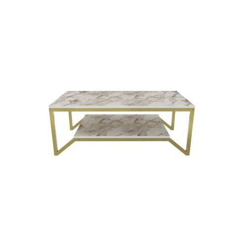 Woody Fashion flora - gold, white goldwhite coffee table Slike