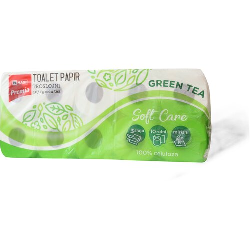Maxi toalet papir 10/1 3sl green tea Slike