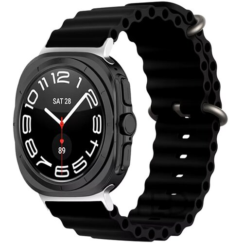  Silikonska narukvica za pametni sat Samsung Galaxy watch Ultra crna 47 mm Slike
