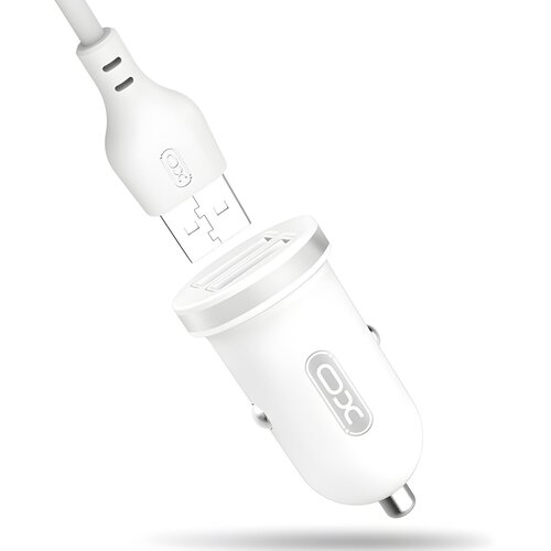 XO Auto punjač s USB - C kabelom 2x USB 2,1A - Bijela KP31793 Slike