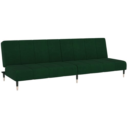 Maison Chic kavč - Sofa - Kanape dvosed z ležiščem temno zelen žamet, (21726827) Cene