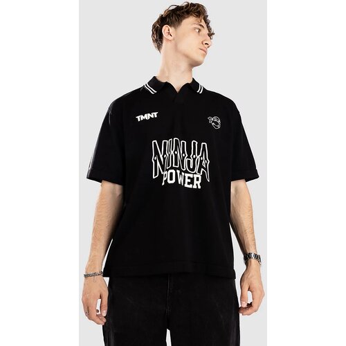Redefined Rebel CCTurtles Knit Boxy Fit Polo Majica black Cene
