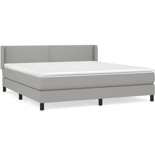 Maison Chic Box spring postelja - Vzmetna postelja z vzmetnico svetlo siva 180x200 cm blago SL7364, (21902644) Cene