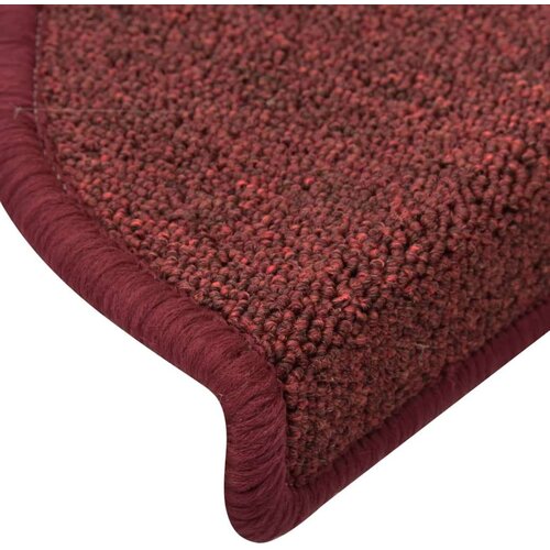 VidaXL Tepisi za stepenice 15 kom crveni 56 x 17 x 3 cm Slike