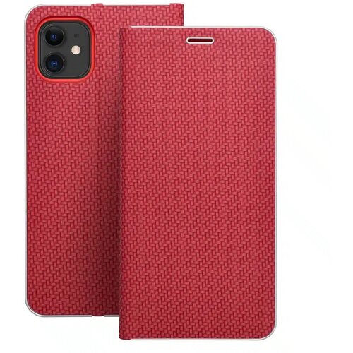 Oem LUNA Book Carbon futrola za iPhone 11 crvena Slike