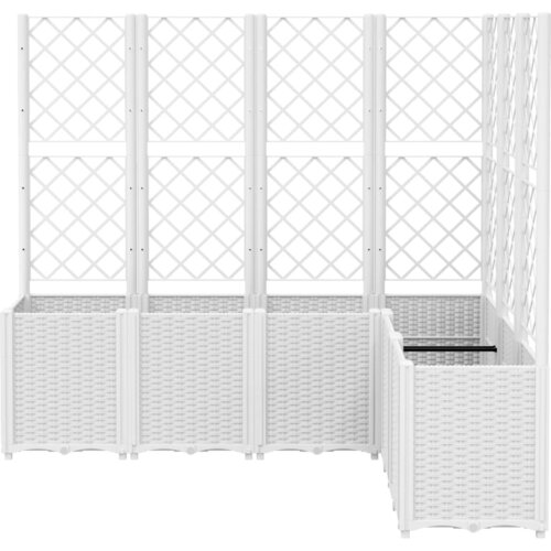  Vrtna sadilica s re&amp;scaron;etkom bijela 160 x 120 x 140 cm PP Slike