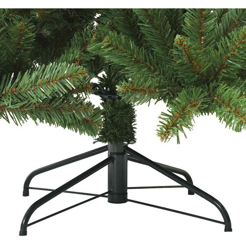  Umjetno božićno drvce s nogom Zelena 180 cm PVC i čelik Slike