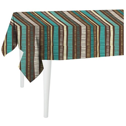 Mike &amp;amp; Co. NEW YORK smeđi stolnjak Jungle Stripes, 180 x 140 cm Slike