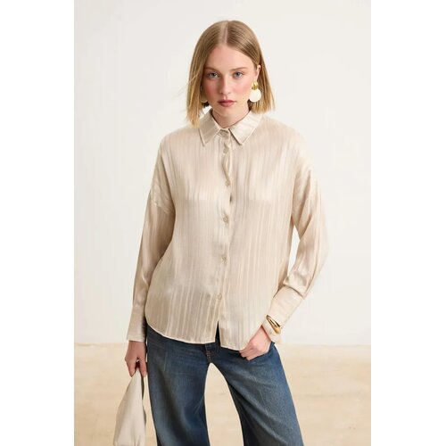 Trendyol Modest Ženska košulja Tctss26Tg00063, Bež Cene