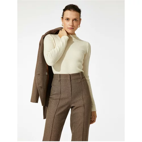 Koton Ribbed Stand-Up Sweater