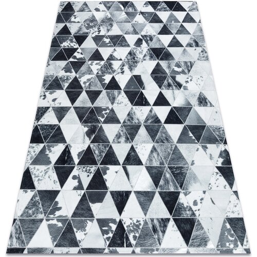 RugsX Preproge Preproga PATCHWORK 21722 siva - Goveja koža, 120x170 cm Siva Cene