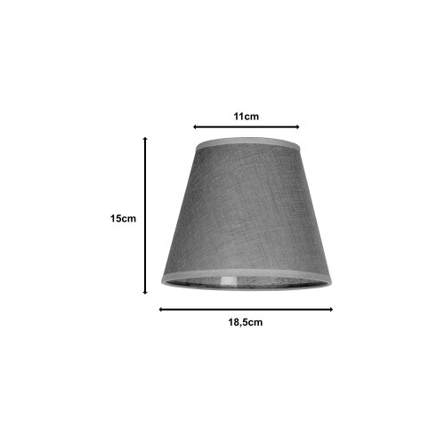  duolla - abažur za stolnu lampu sofia xs E14 prečnik 18,5 cm siva Slike