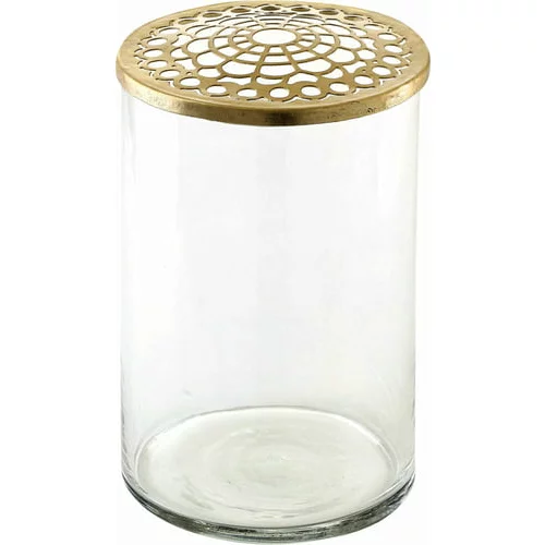  vaza elva iz stekla in medenine - ⌀ 10 cm