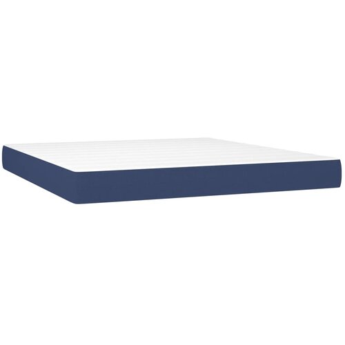 Krevet s oprugama i madracem plavi 180x200 cm od tkanine Slike