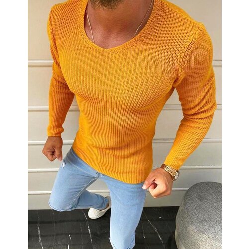 DStreet Sweter męski wkładany przez głowę żółty Cijene