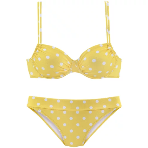 Lascana Bikini rumena / bela
