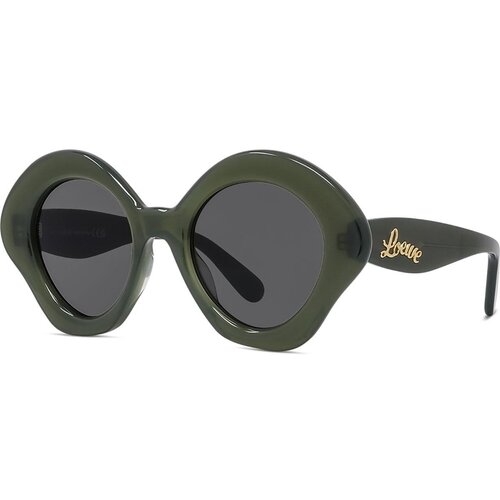 Loewe Curvy Green Geometric Sunglasses - ONE SIZE (49) Slike