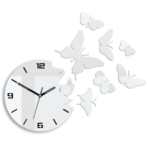  Zidni satovi BUTTERFLIE 3D WHITE NH049 (moderni zidni satovi) Cijene